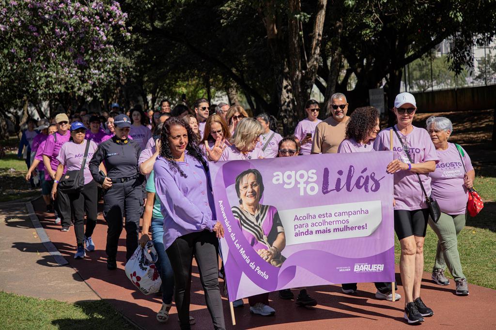 Barueri fortalece o Agosto Lilás com a realização da 1ª Caminhada